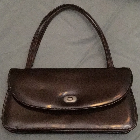Like New VTG Y2K Tony Graham Patent Leather Baguette Clutch/Purse